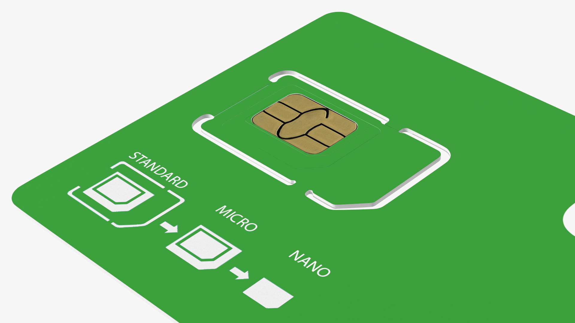 Sim Card Green 3D model