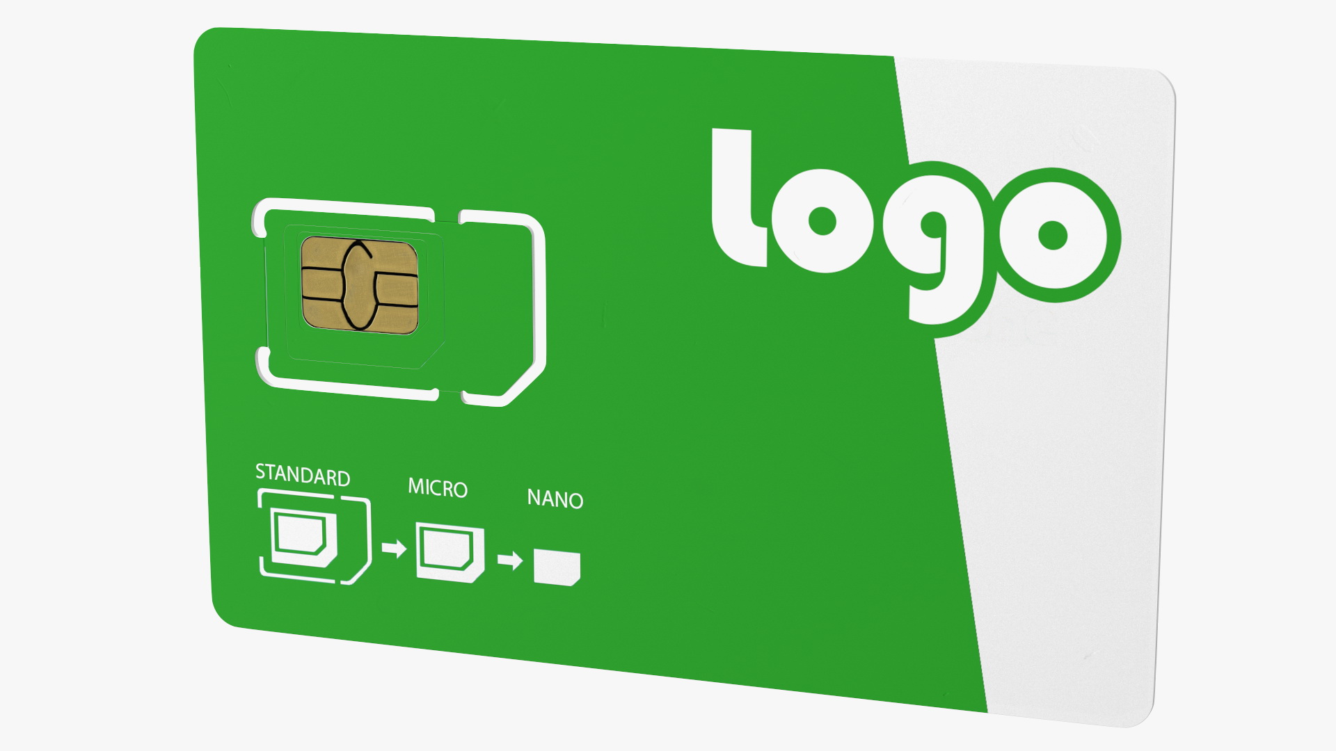 Sim Card Green 3D model
