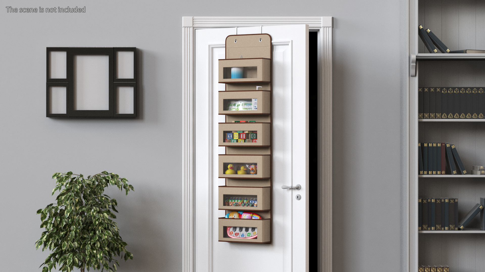 Wall Mount Storage Bags with Baby Care Products 3D