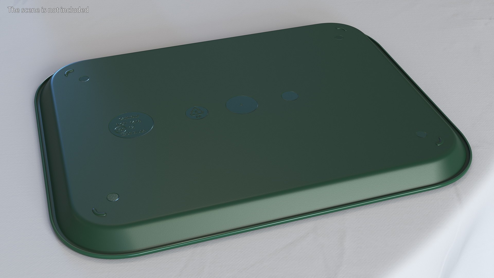 3D Plastic Fast Food Tray Green model