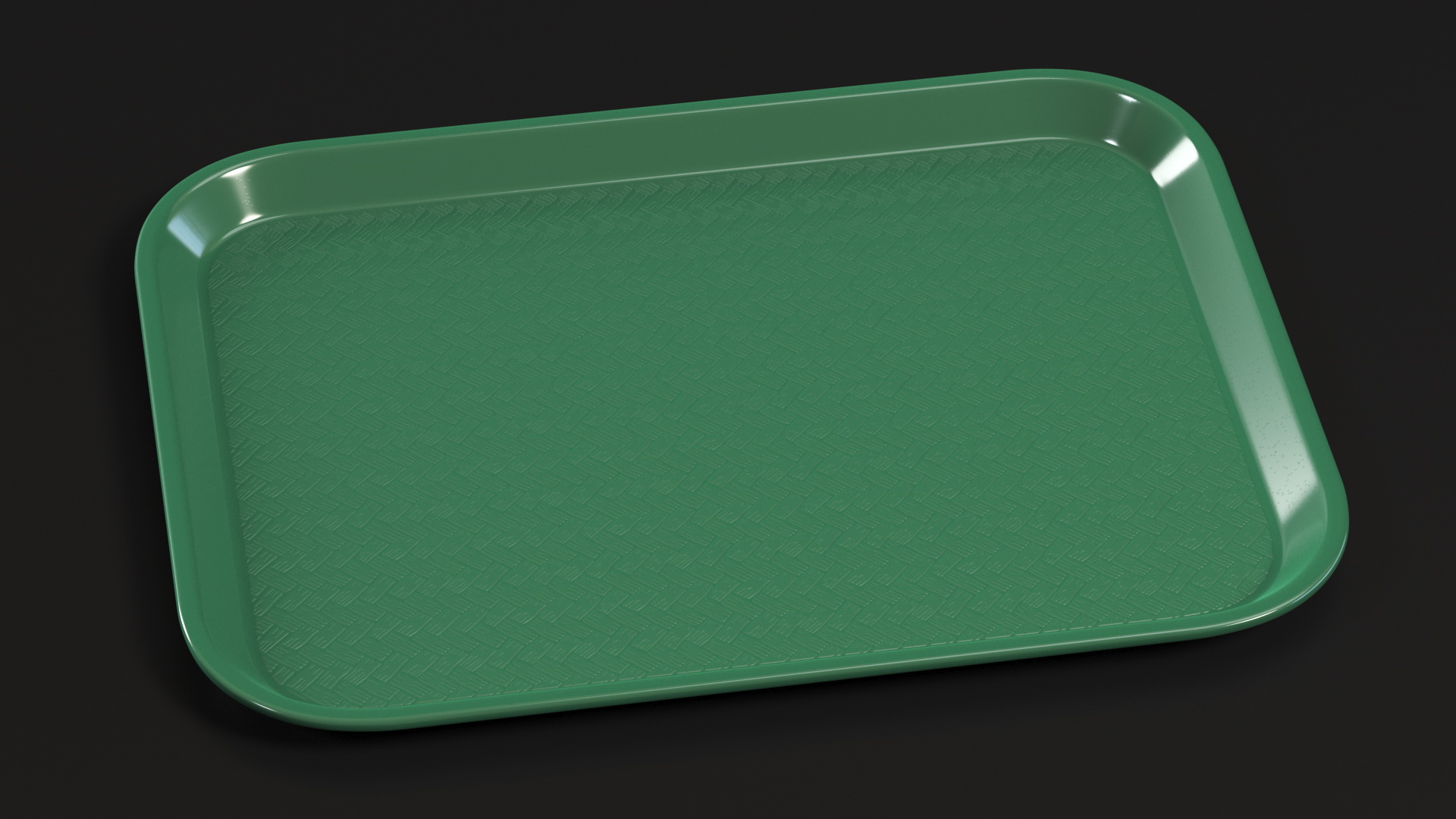 3D Plastic Fast Food Tray Green model