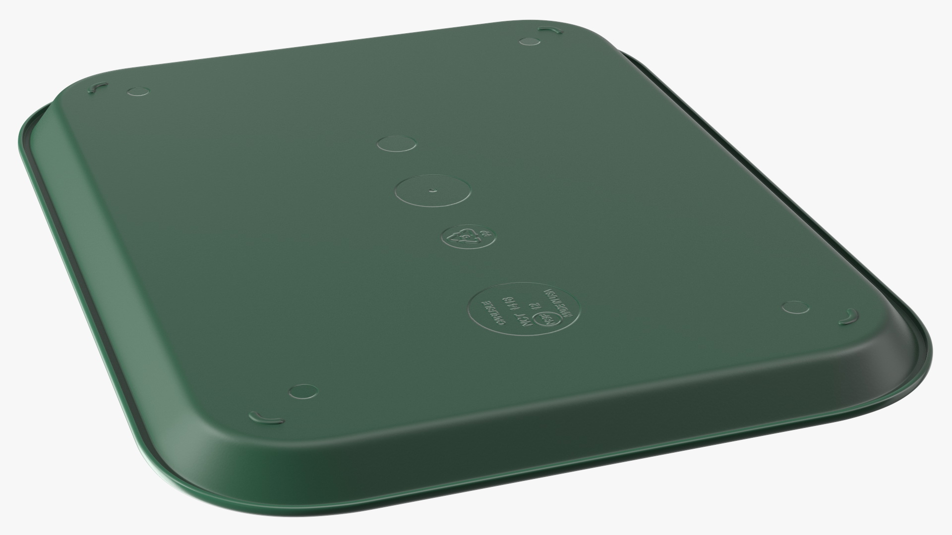 3D Plastic Fast Food Tray Green model