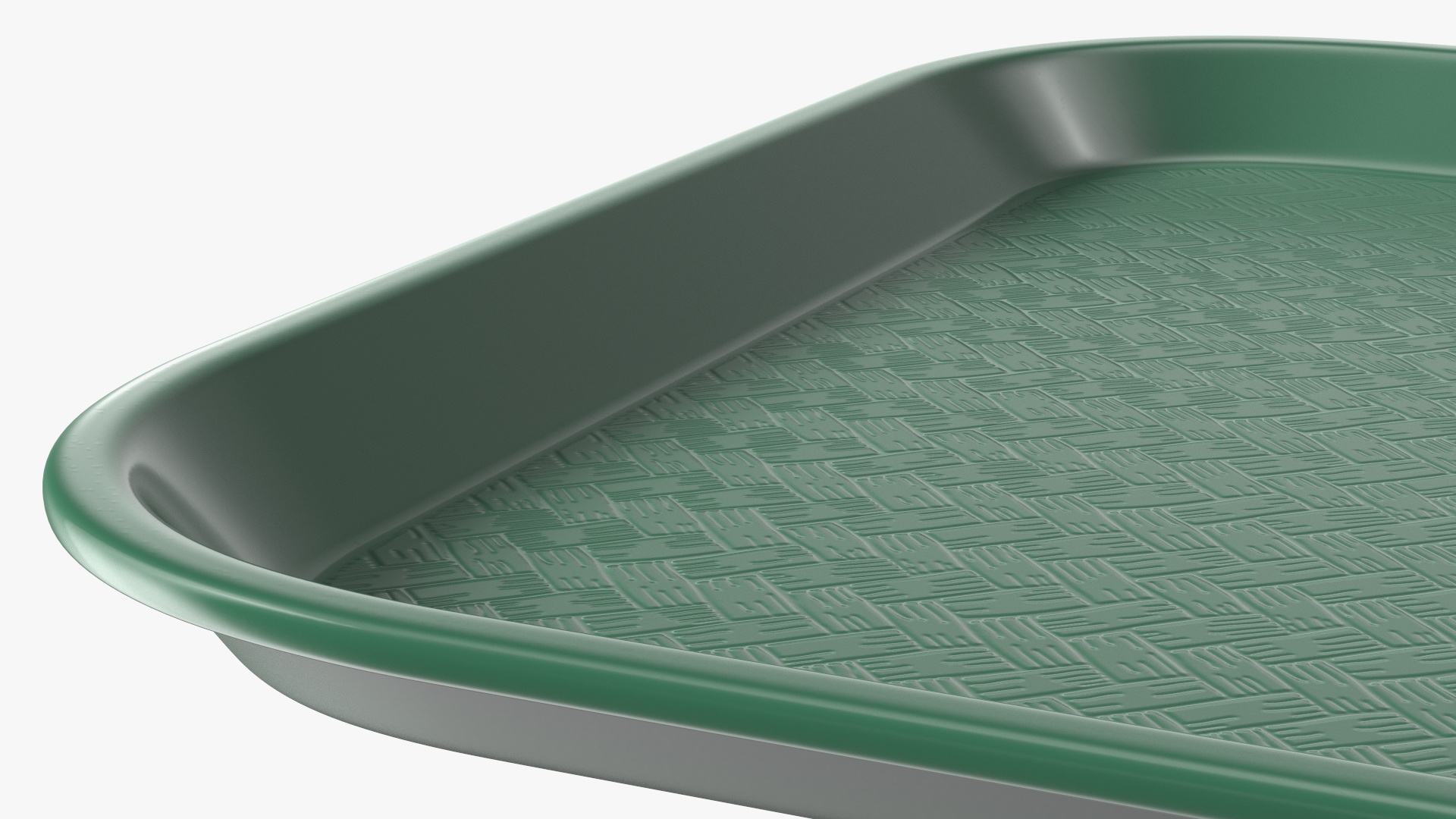 3D Plastic Fast Food Tray Green model