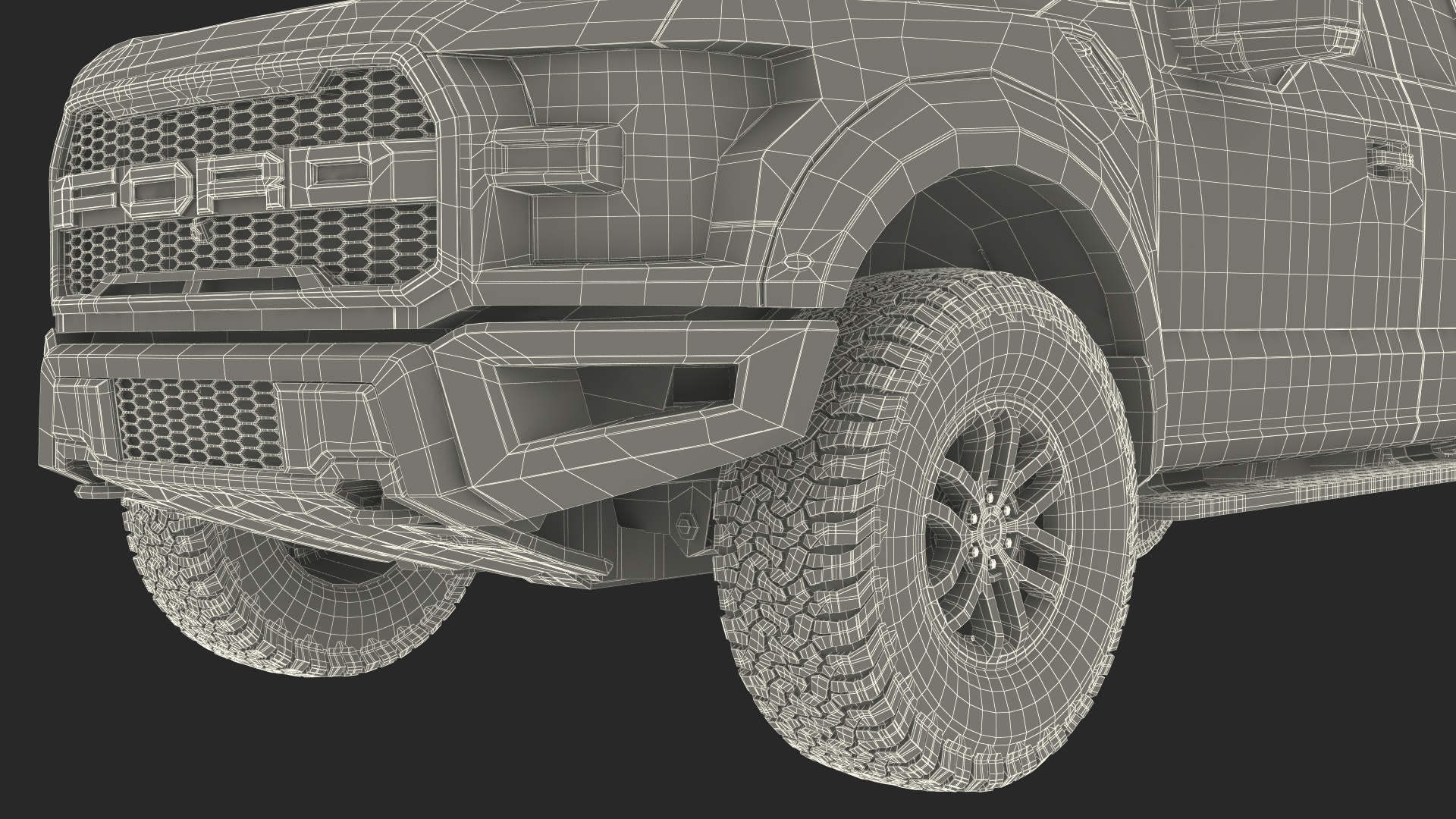 3D Ford F-150 Raptor 2017 White model