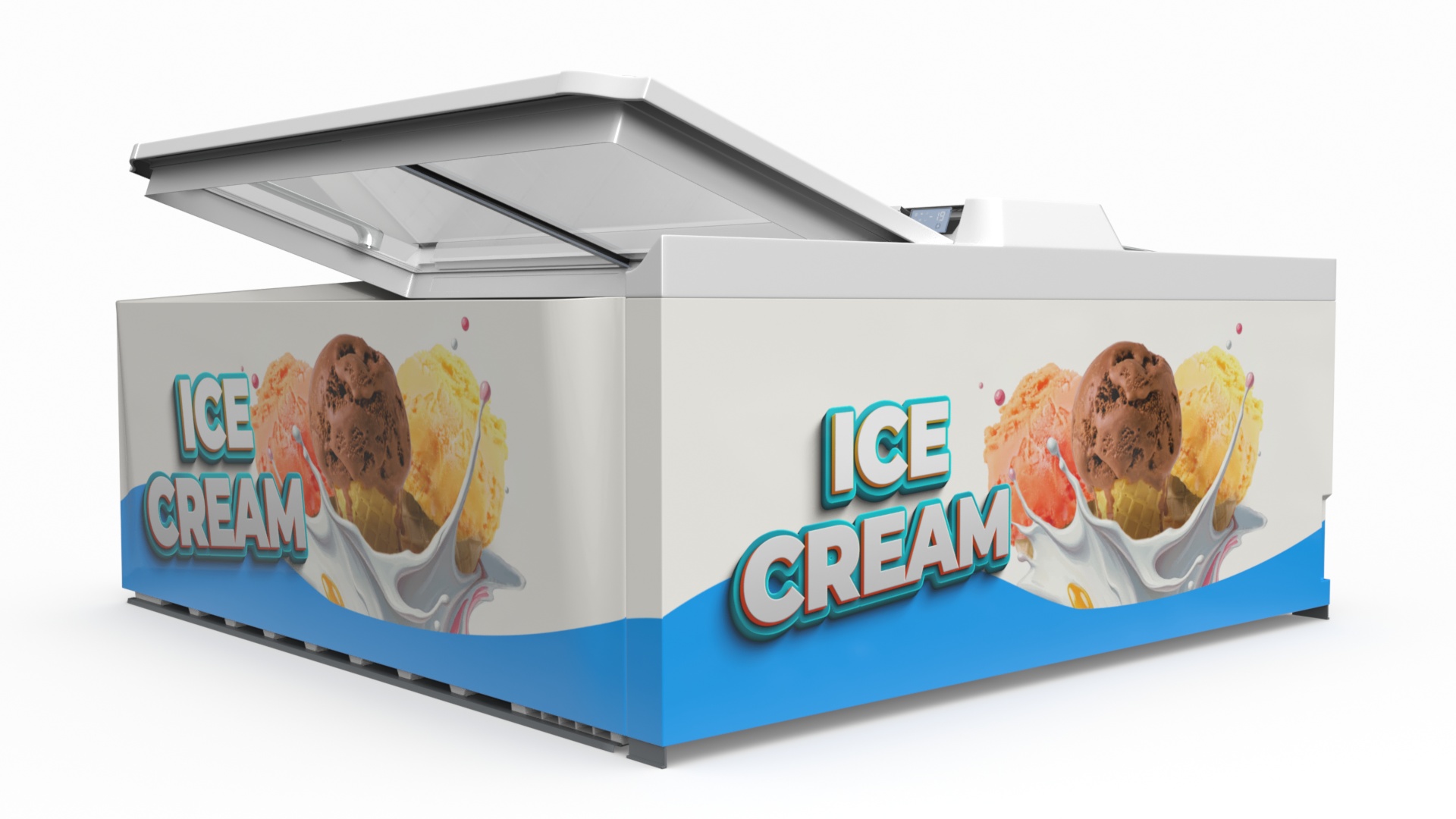 Double Frosted Ice Cream Freezer 3D
