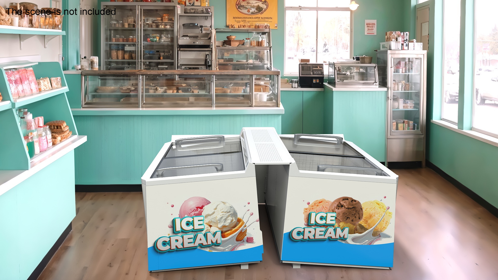 Double Frosted Ice Cream Freezer 3D