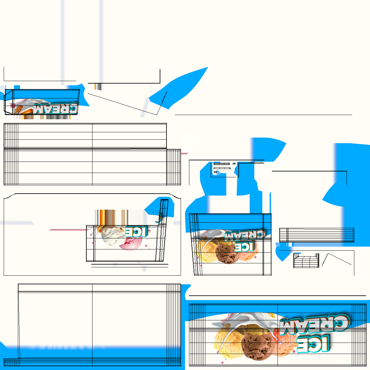 Double Frosted Ice Cream Freezer 3D