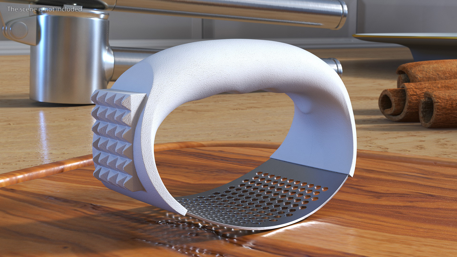 3D Garlic Crusher with Chipper White model