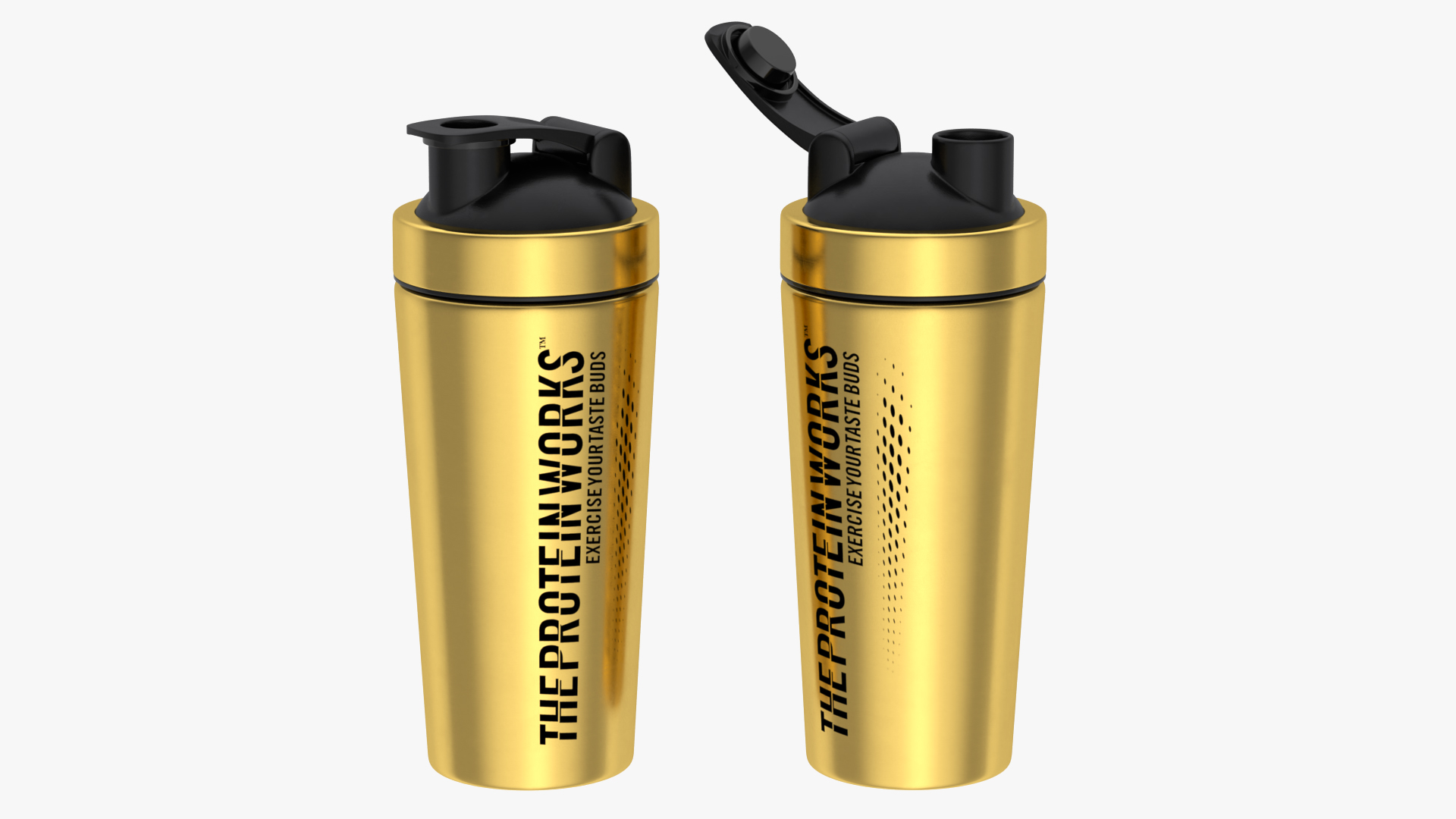 3D model The Protein Works Black n Gold Protein Shaker