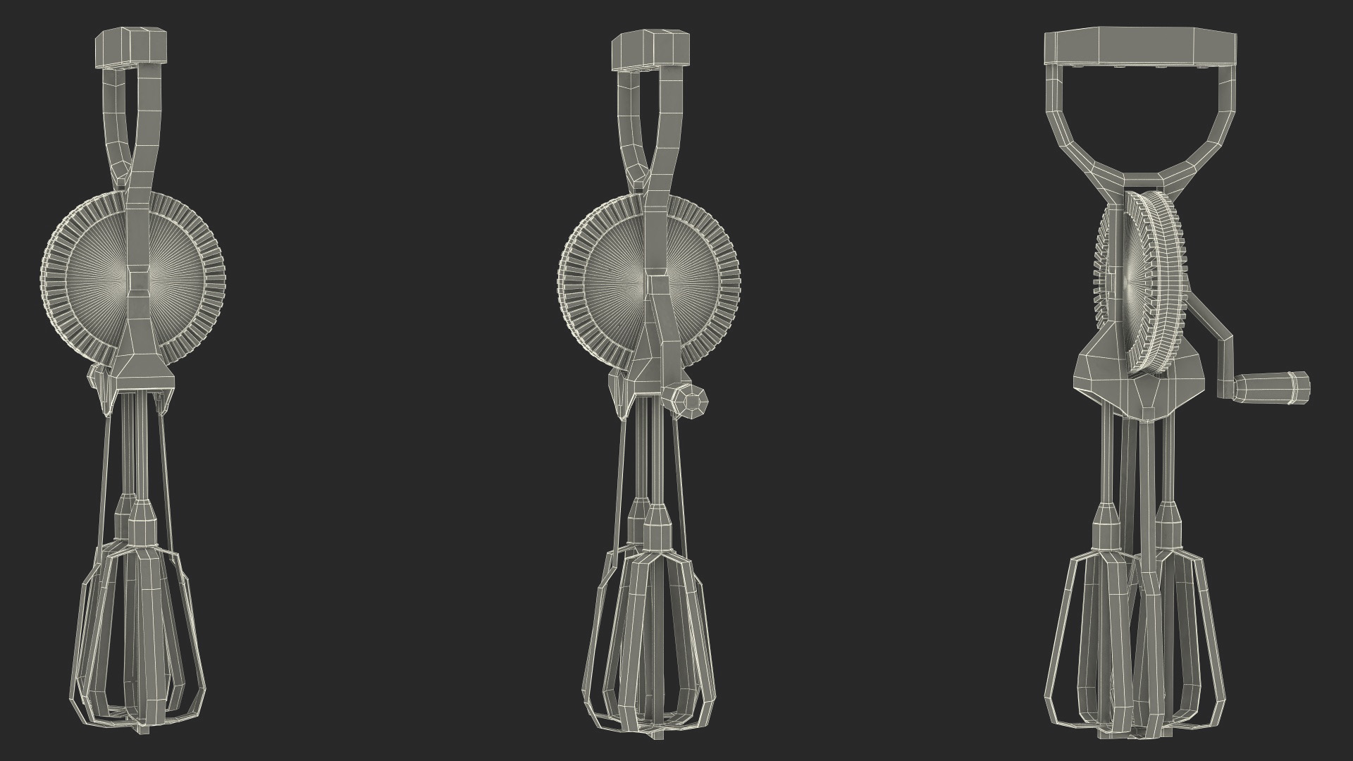 Handheld Egg Beater 3D model