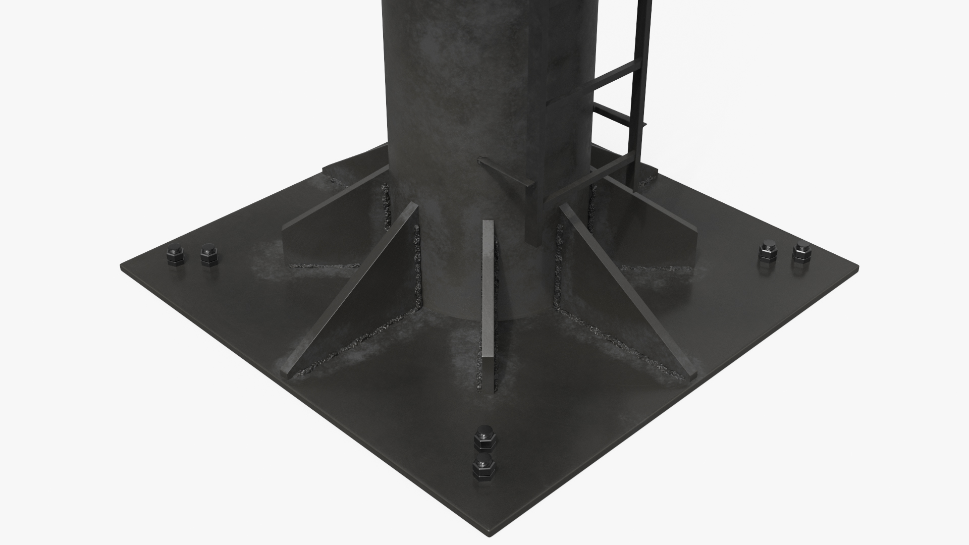 Mockup Outdoor Prism Billboard on Monopole Rigged - view 7