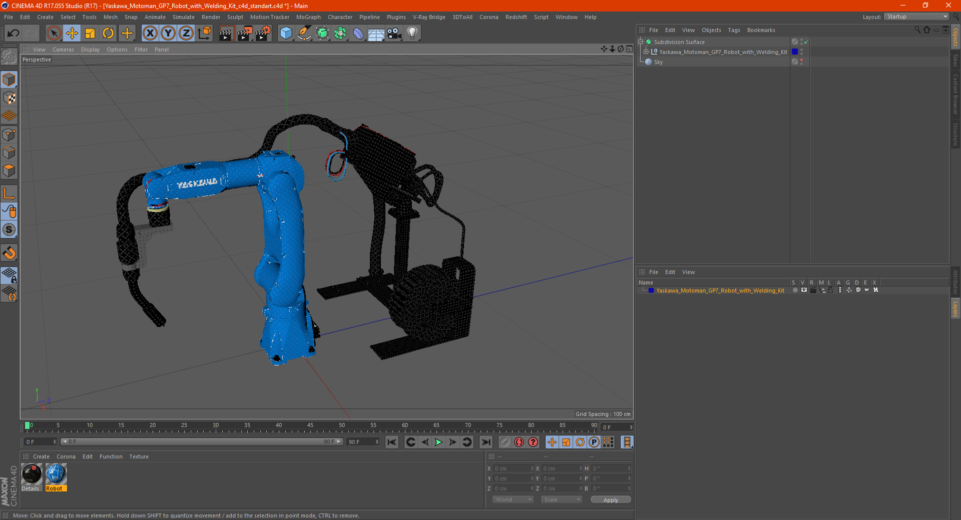 Yaskawa Motoman GP7 Robot with Welding Kit 3D