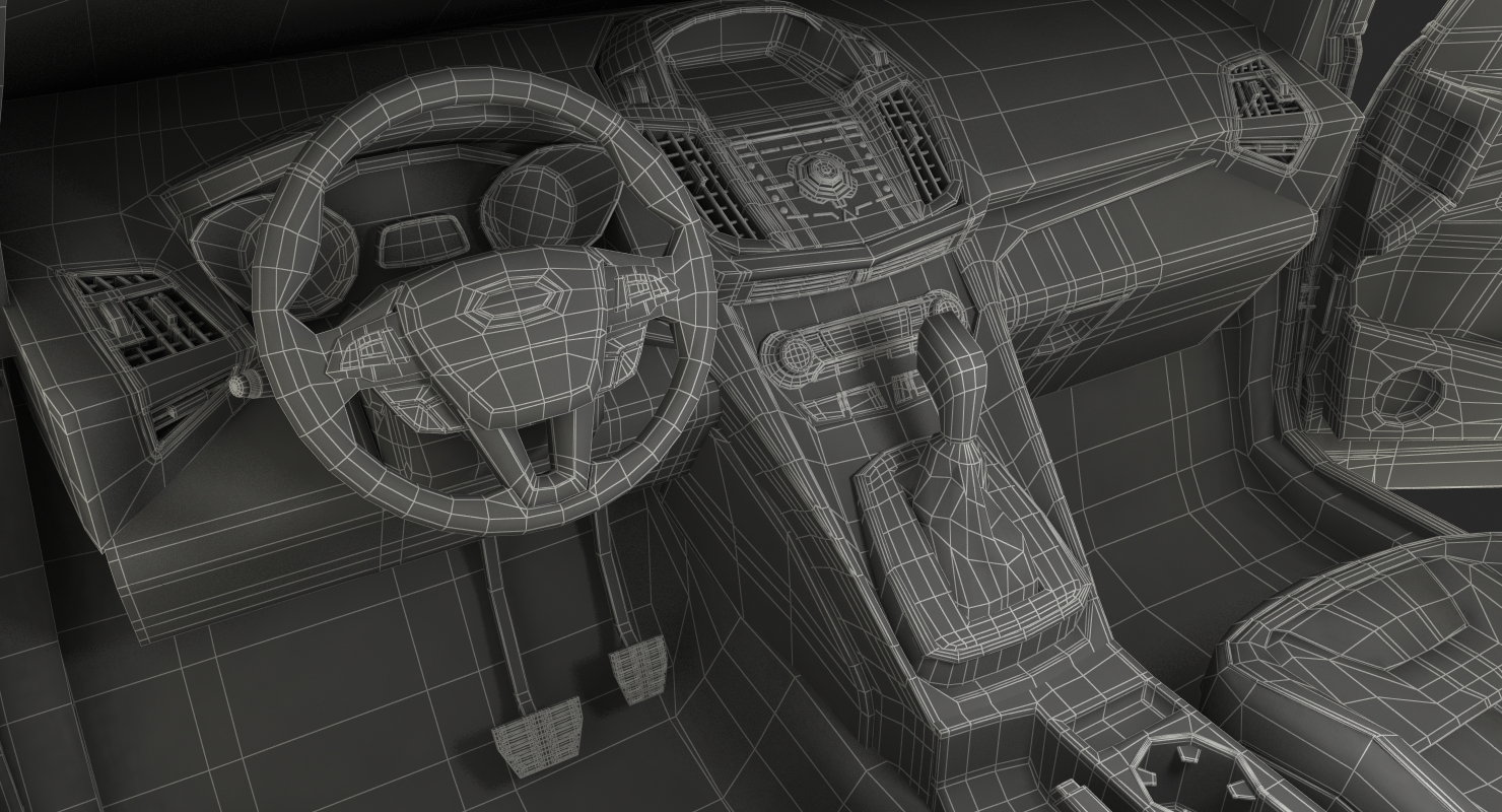 3D model Ford Kuga FWD 2016 Rigged