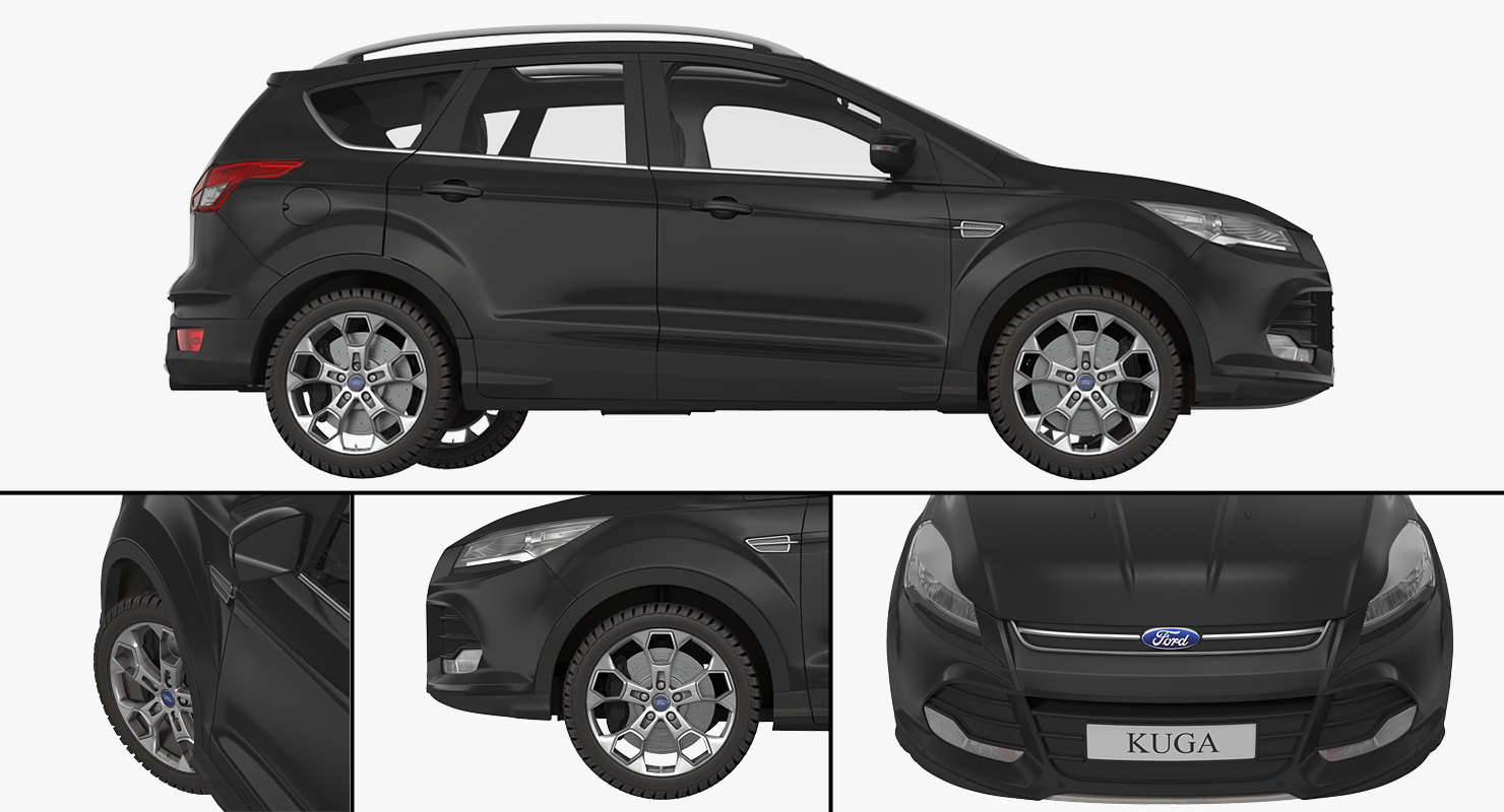 3D model Ford Kuga FWD 2016 Rigged