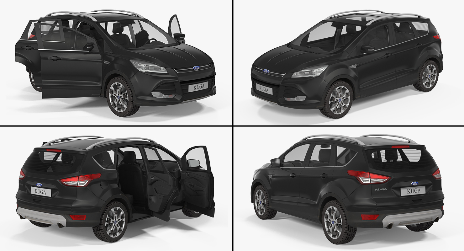 3D model Ford Kuga FWD 2016 Rigged