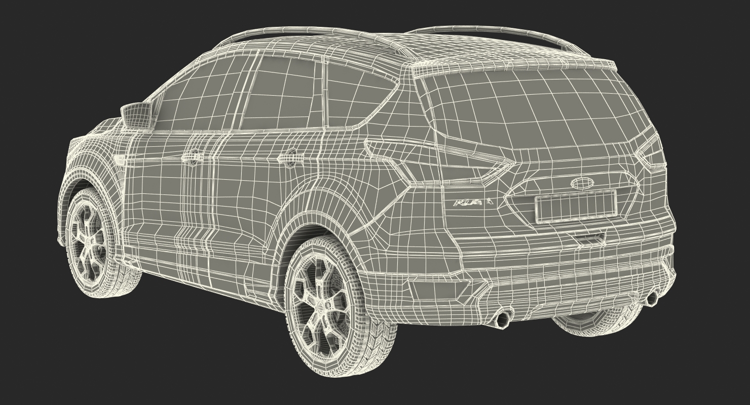3D model Ford Kuga FWD 2016 Rigged