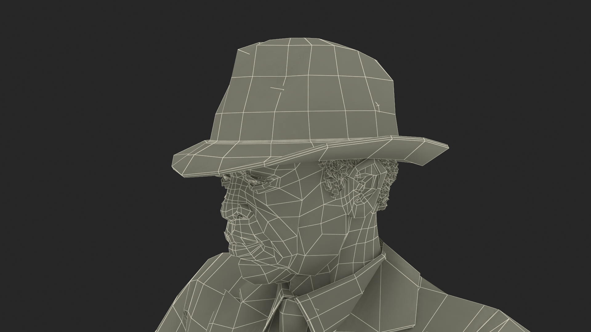 3D model Vintage Gentleman with Antique Telephone