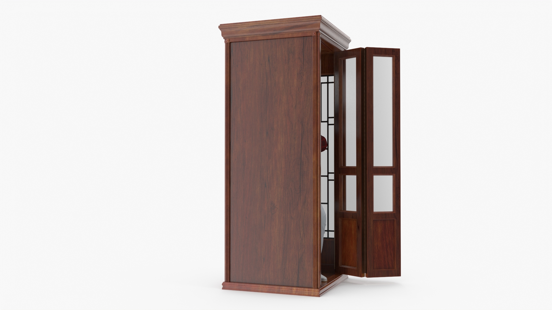 3D model Vintage Gentleman with Antique Telephone