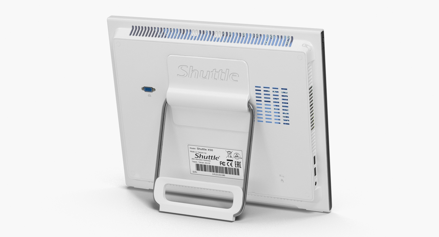 3D All in One PC Shuttle X50V2 White model