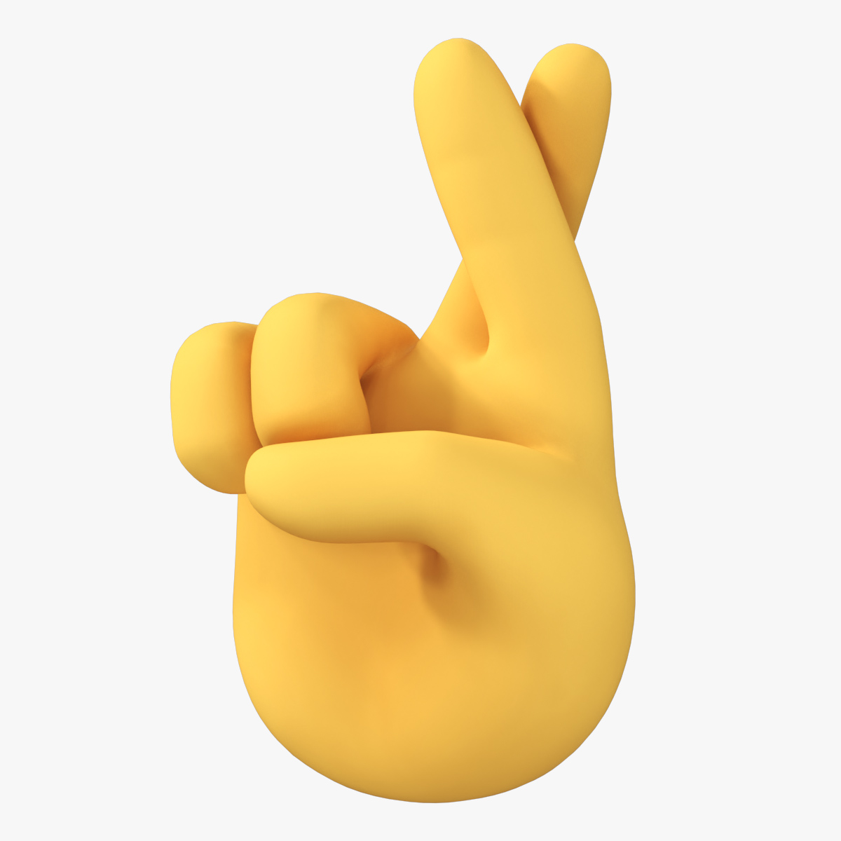 Crossed Fingers Emoticon 3D model preview