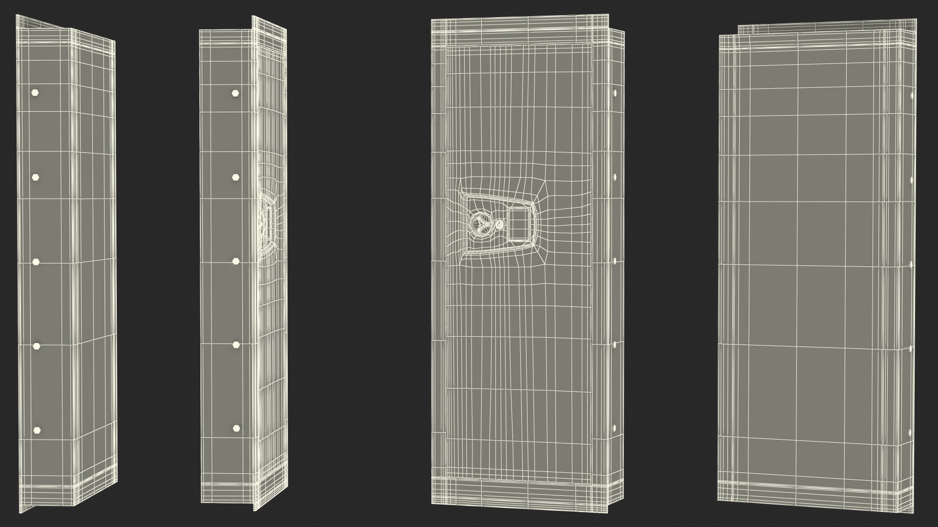 Wall Built in Gun Safe 3D