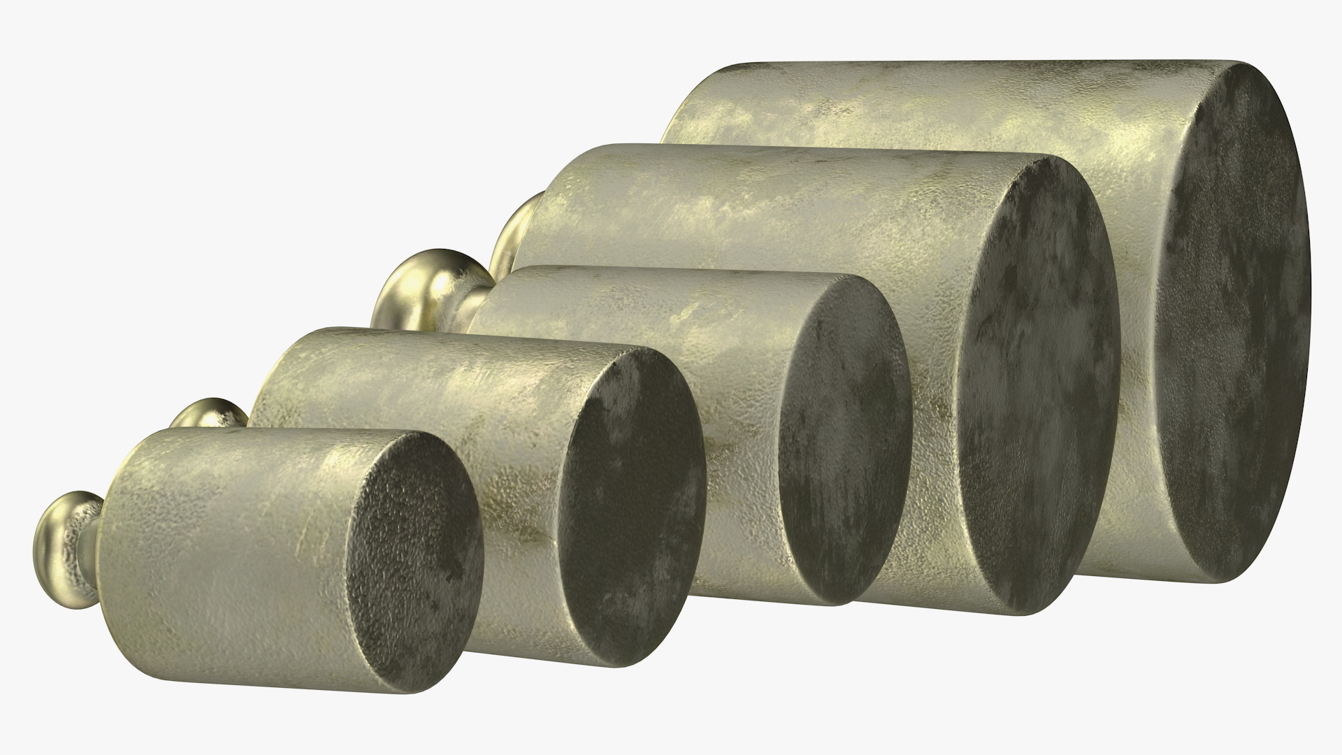 3D model Antique Scale Weights Set