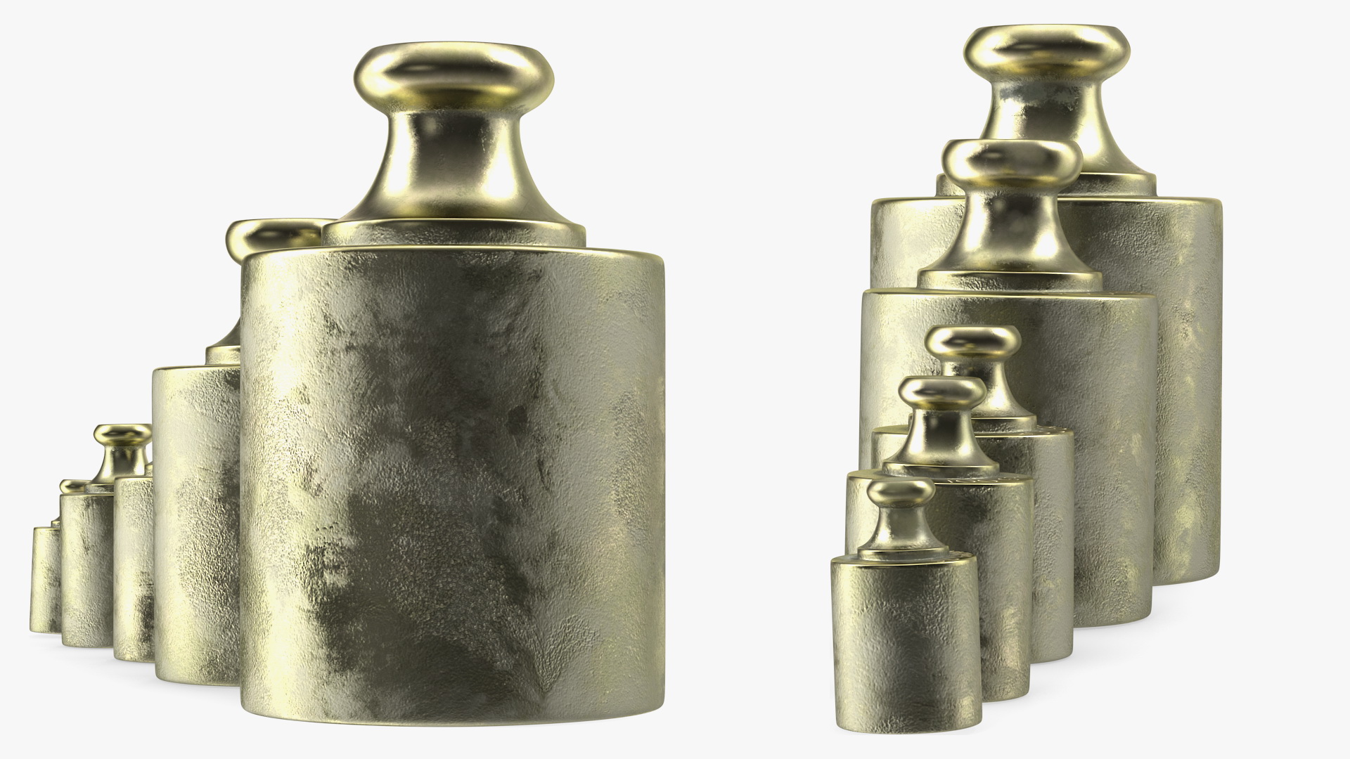 3D model Antique Scale Weights Set