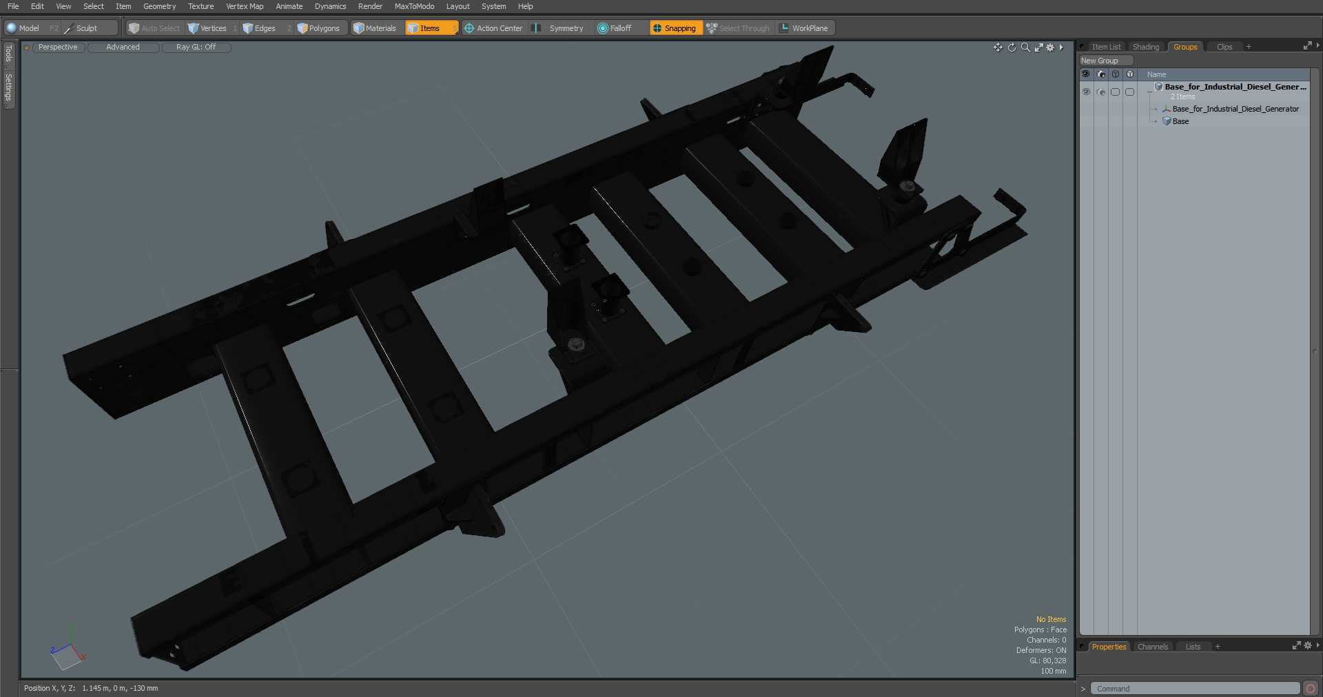 3D Base for Industrial Diesel Generator