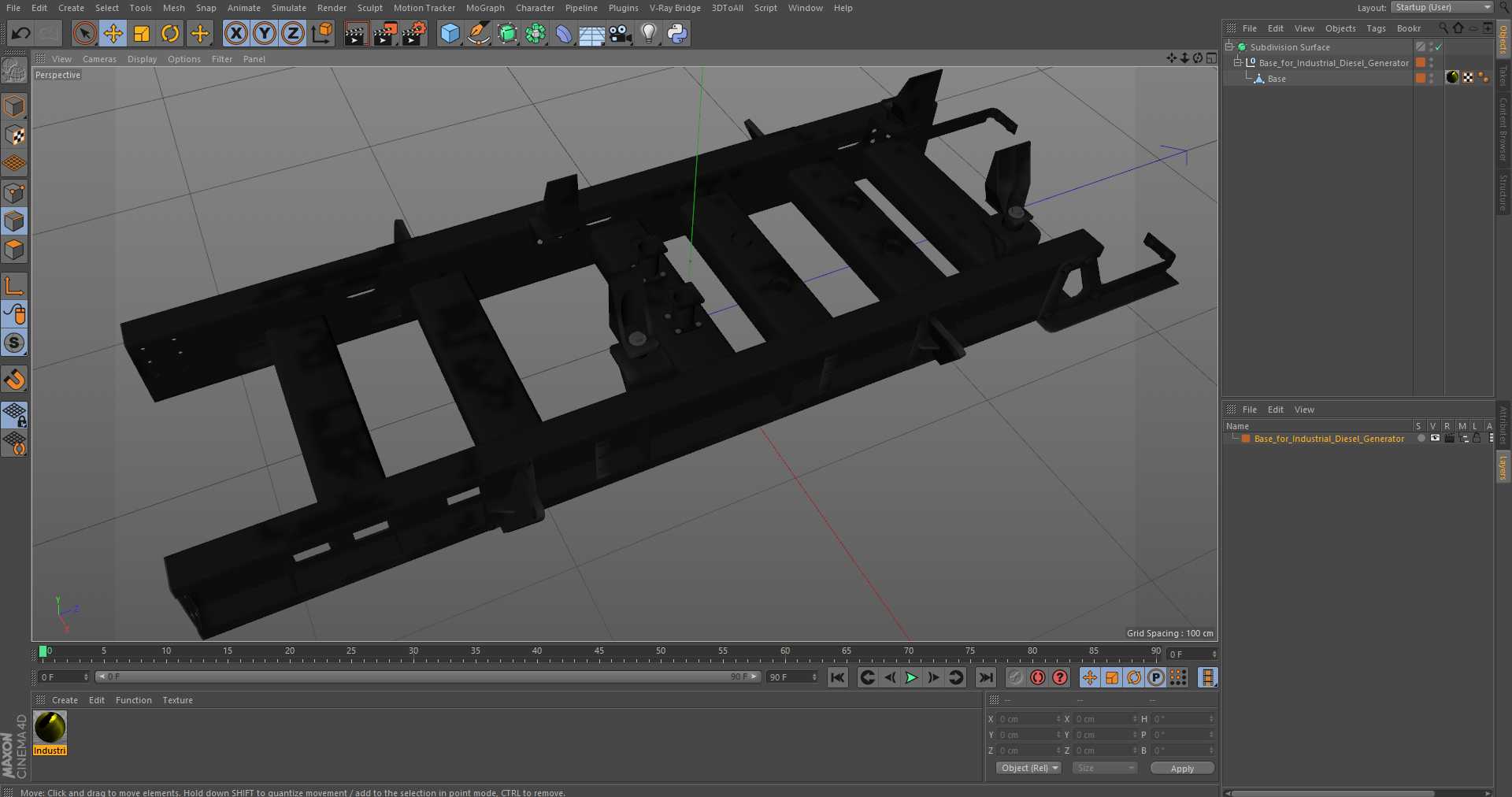 3D Base for Industrial Diesel Generator