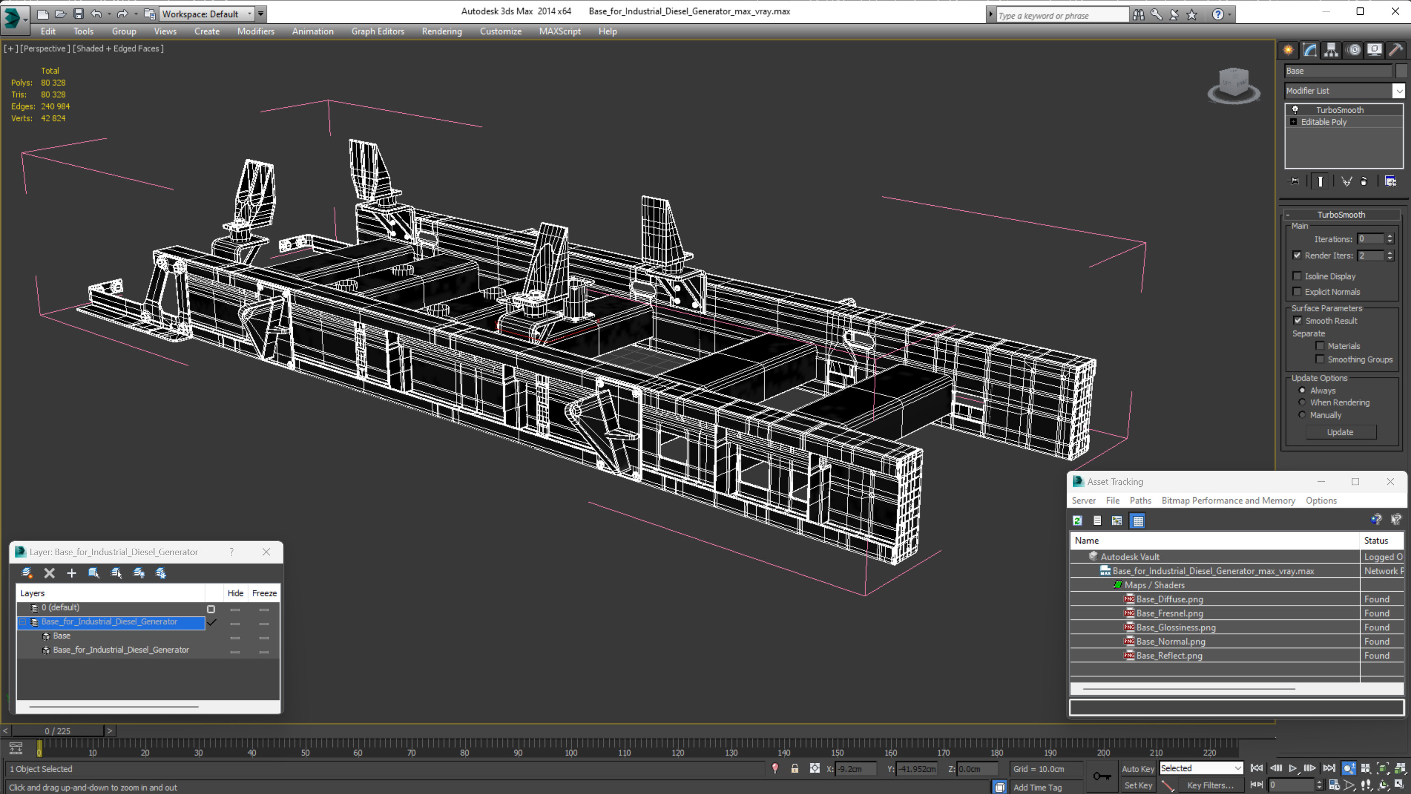 3D Base for Industrial Diesel Generator
