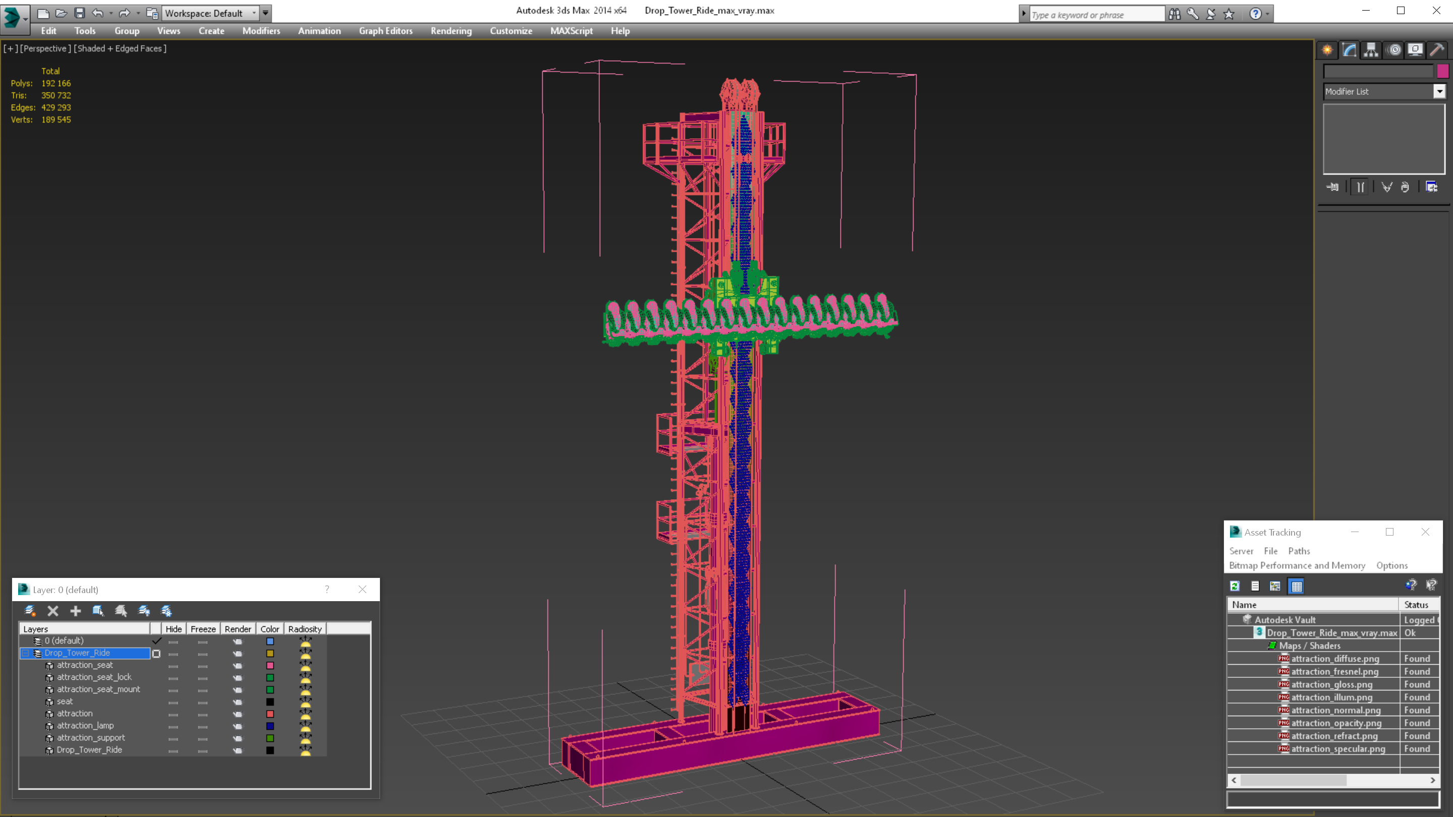 3D model Drop Tower Ride