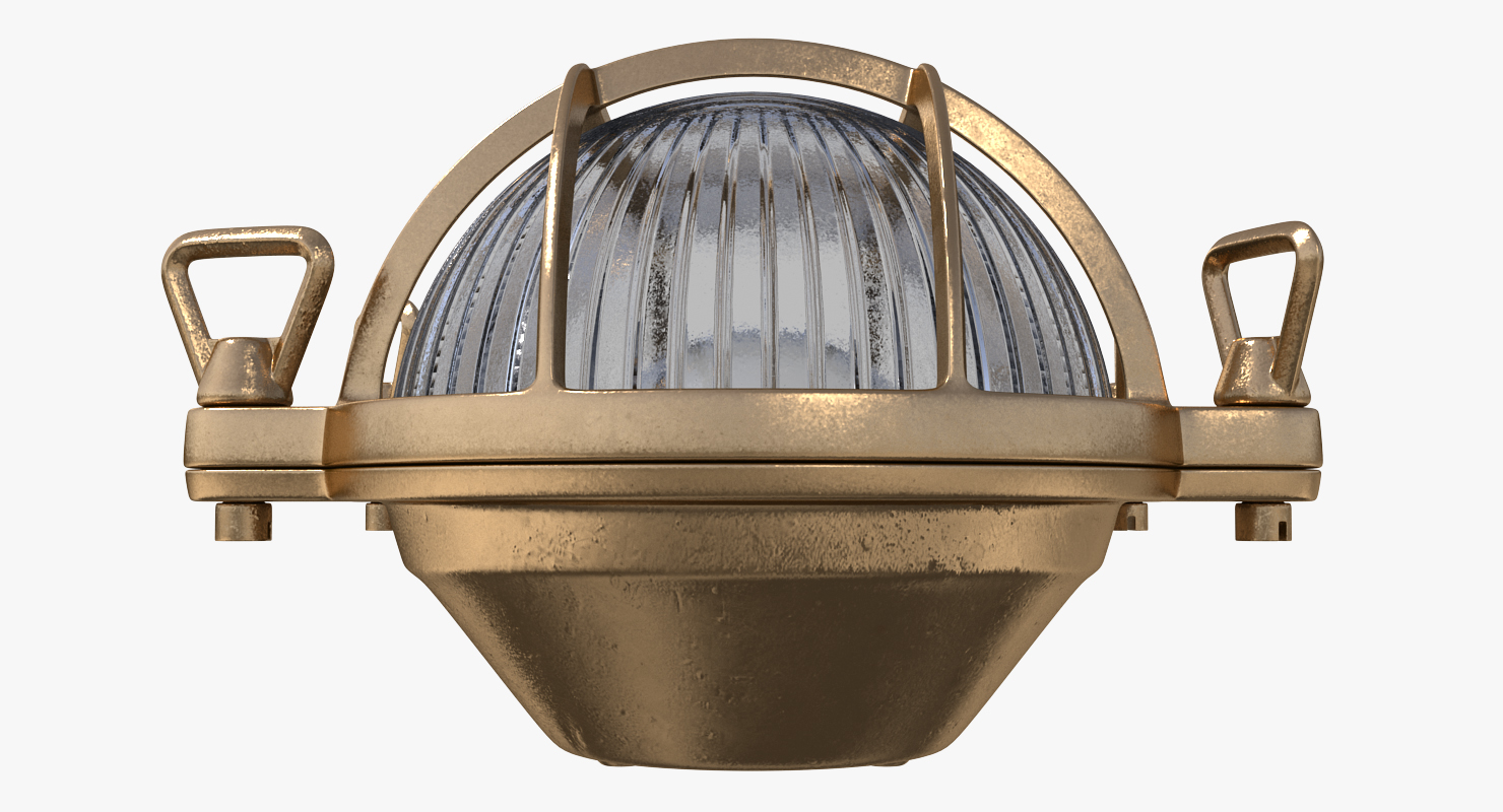 3D Vintage Bulkhead Light Brown model