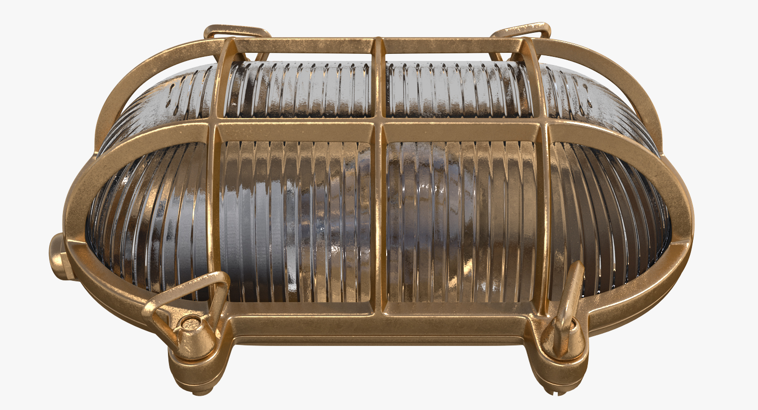 3D Vintage Bulkhead Light Brown model