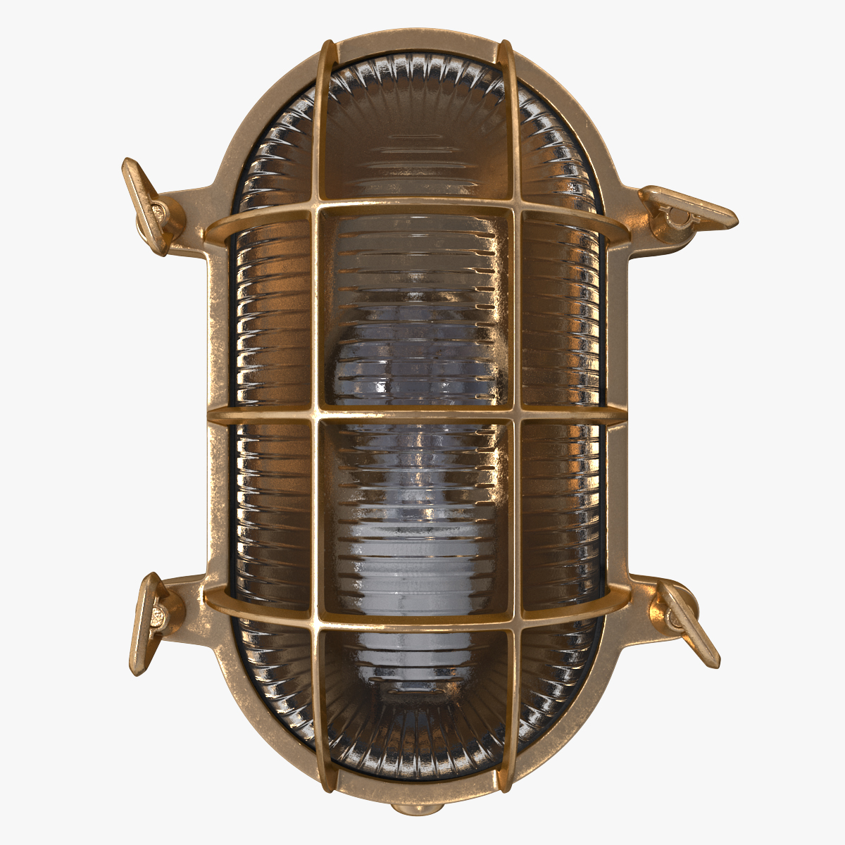 3D Vintage Bulkhead Light Brown model