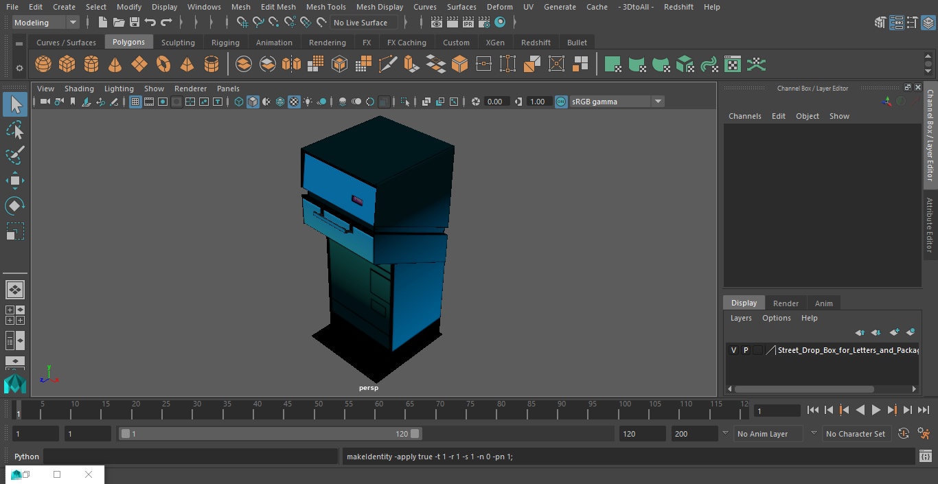 3D model Street Drop Box for Letters and Packages