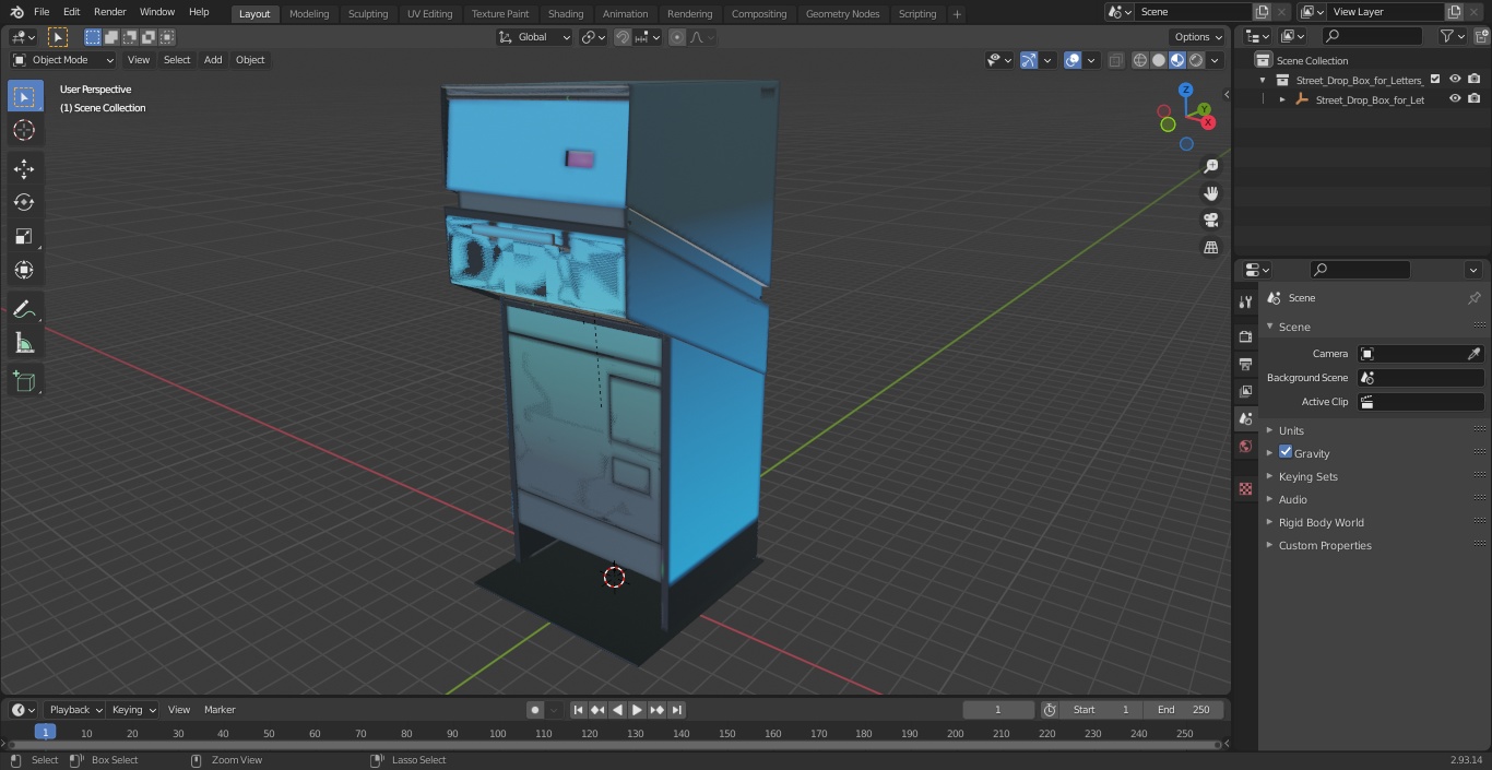 3D model Street Drop Box for Letters and Packages