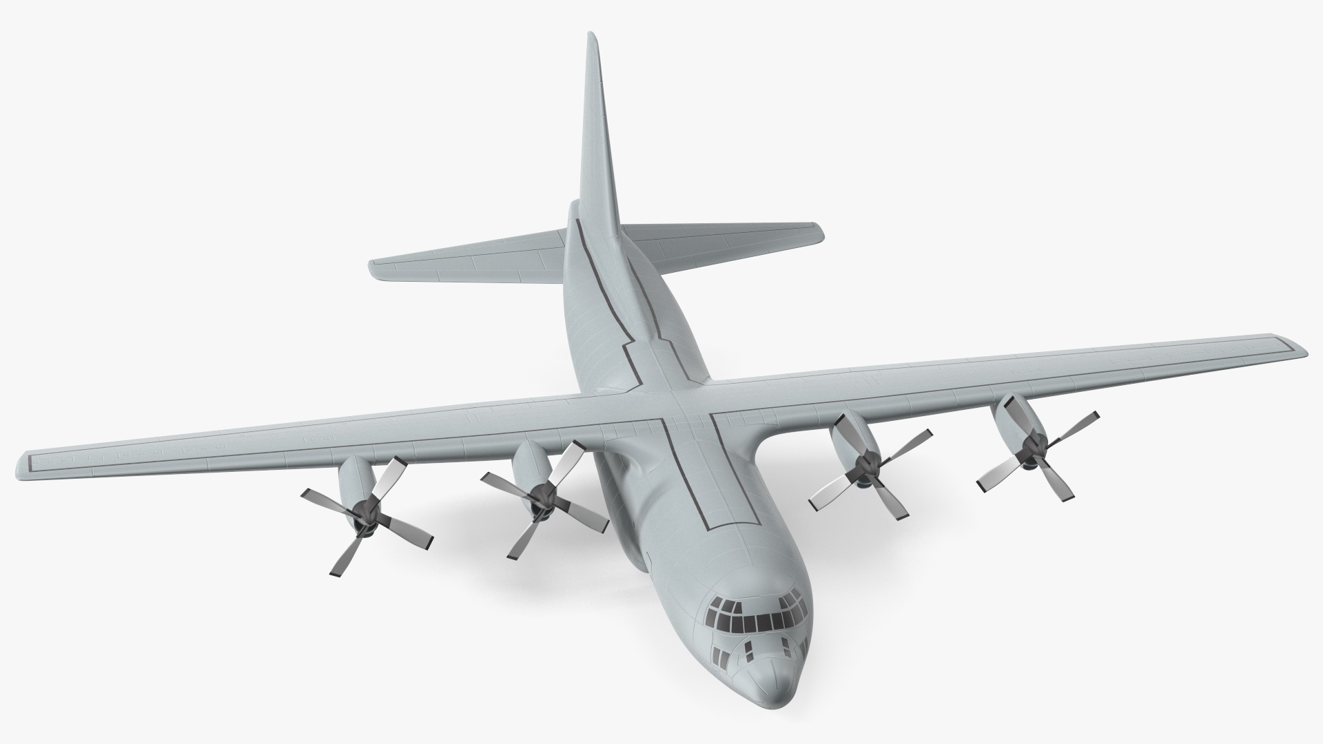 Turboprop Military Transport Aircraft Scale Model 3D model