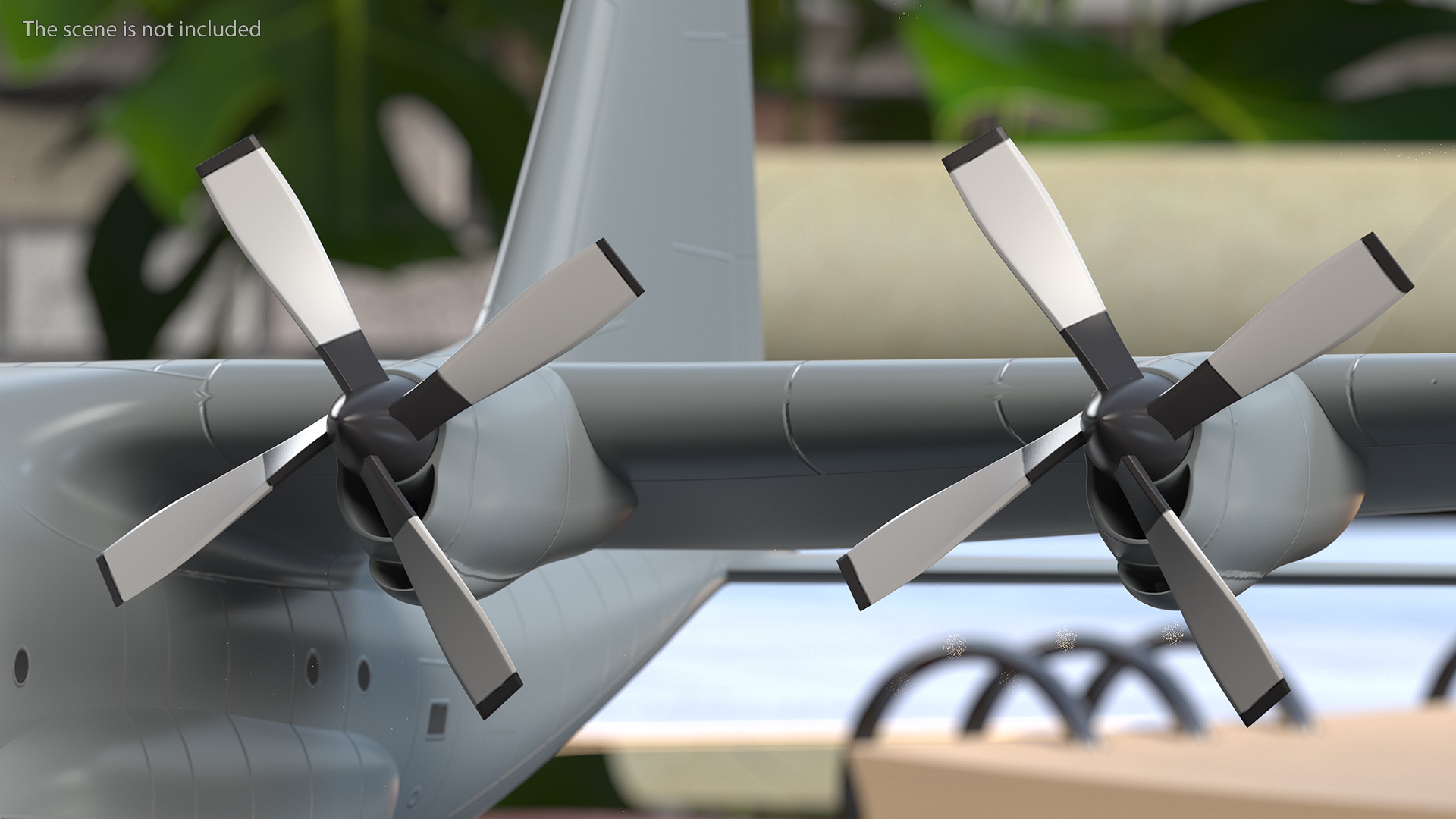 Turboprop Military Transport Aircraft Scale Model 3D model