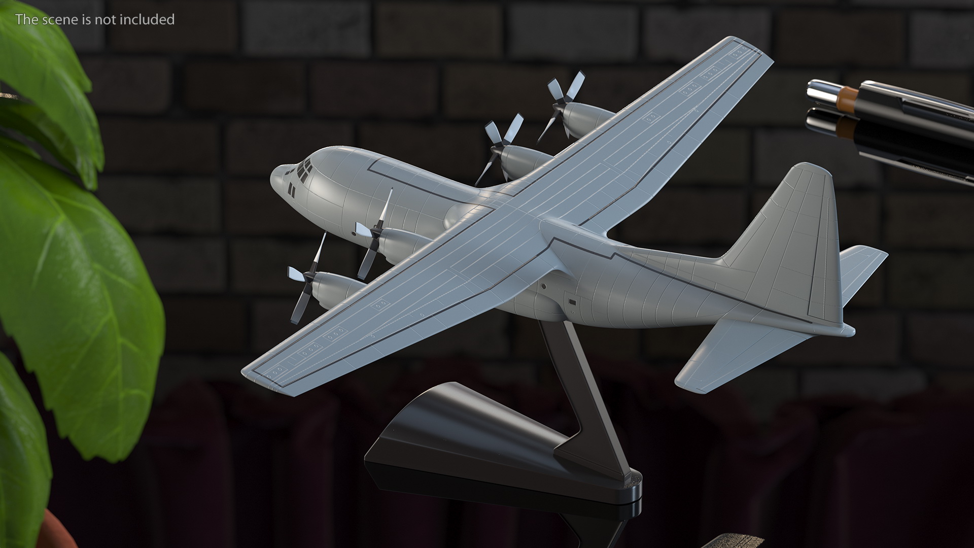 Turboprop Military Transport Aircraft Scale Model 3D model