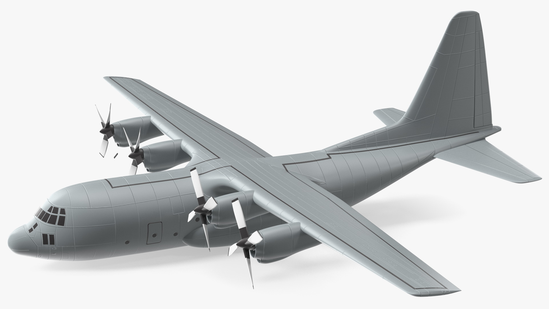 Turboprop Military Transport Aircraft Scale Model 3D model