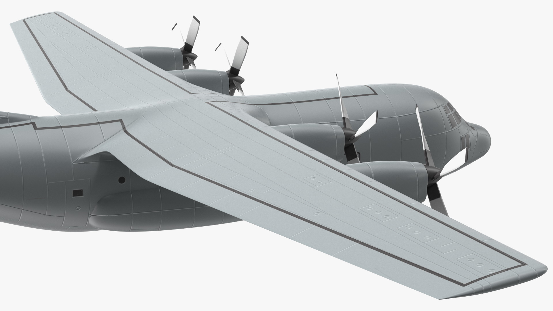 Turboprop Military Transport Aircraft Scale Model 3D model