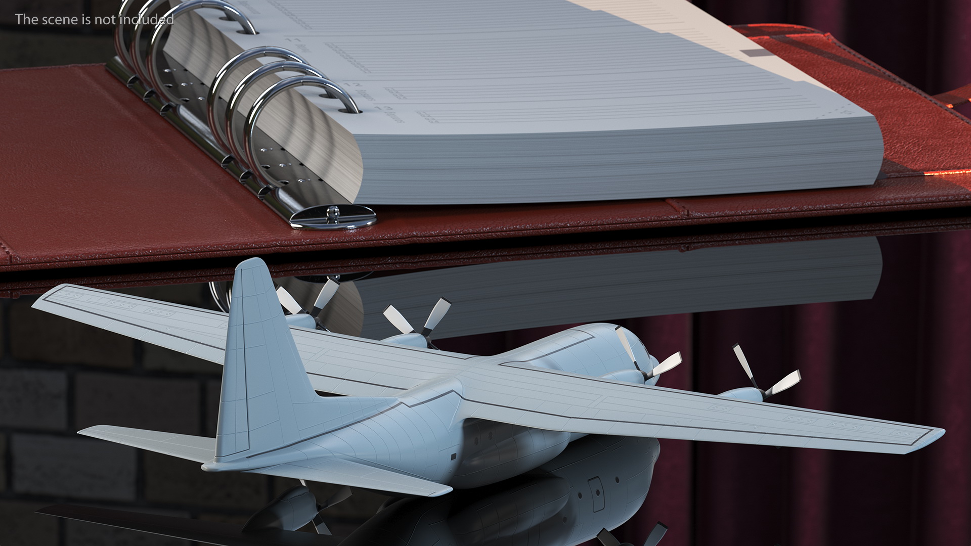 Turboprop Military Transport Aircraft Scale Model 3D model