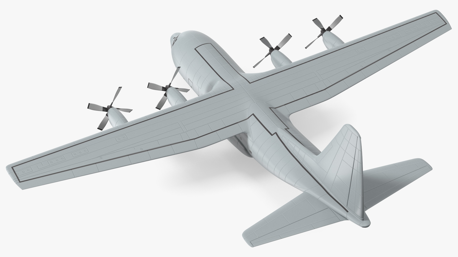 Turboprop Military Transport Aircraft Scale Model 3D model