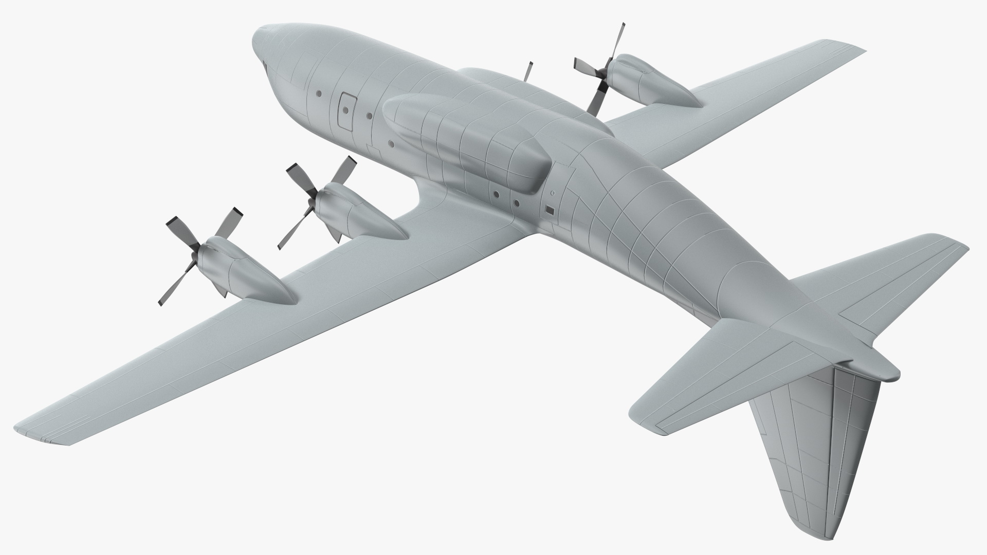 Turboprop Military Transport Aircraft Scale Model 3D model