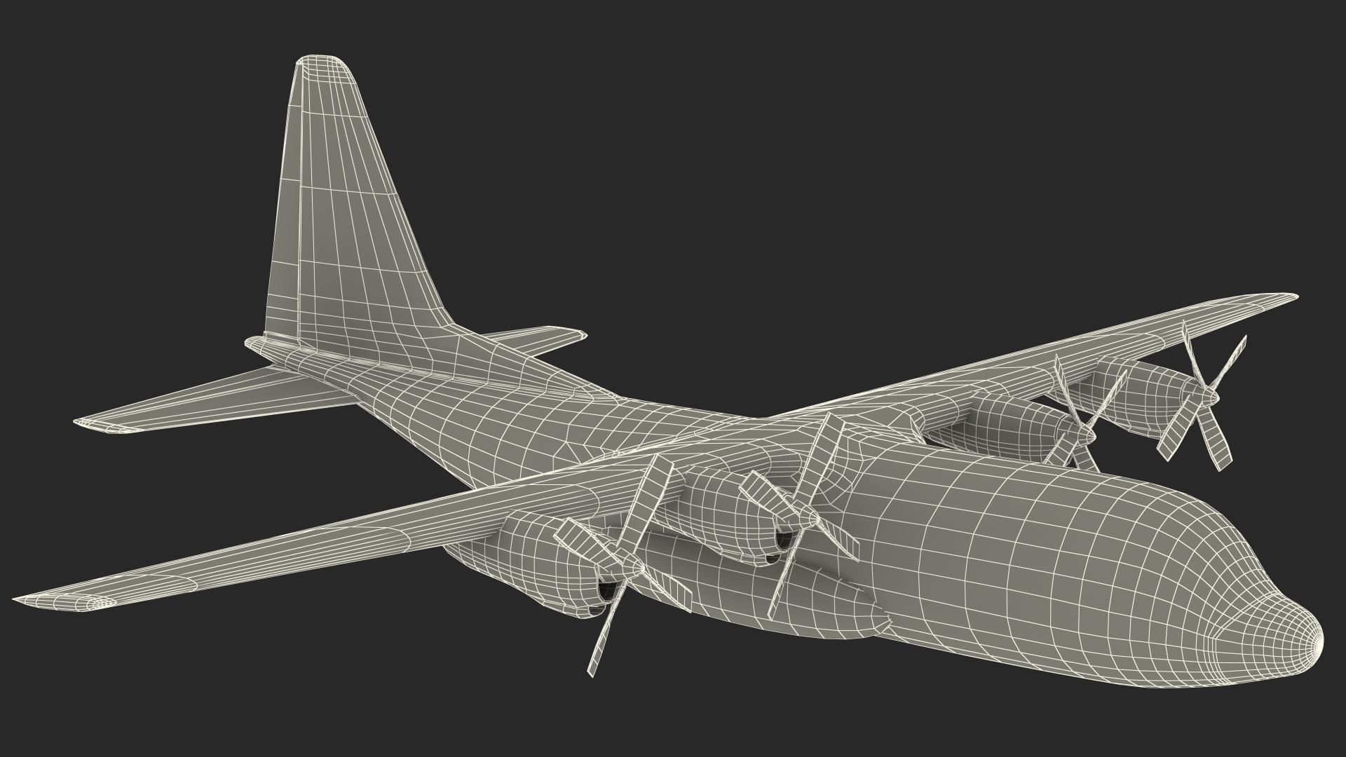 Turboprop Military Transport Aircraft Scale Model 3D model