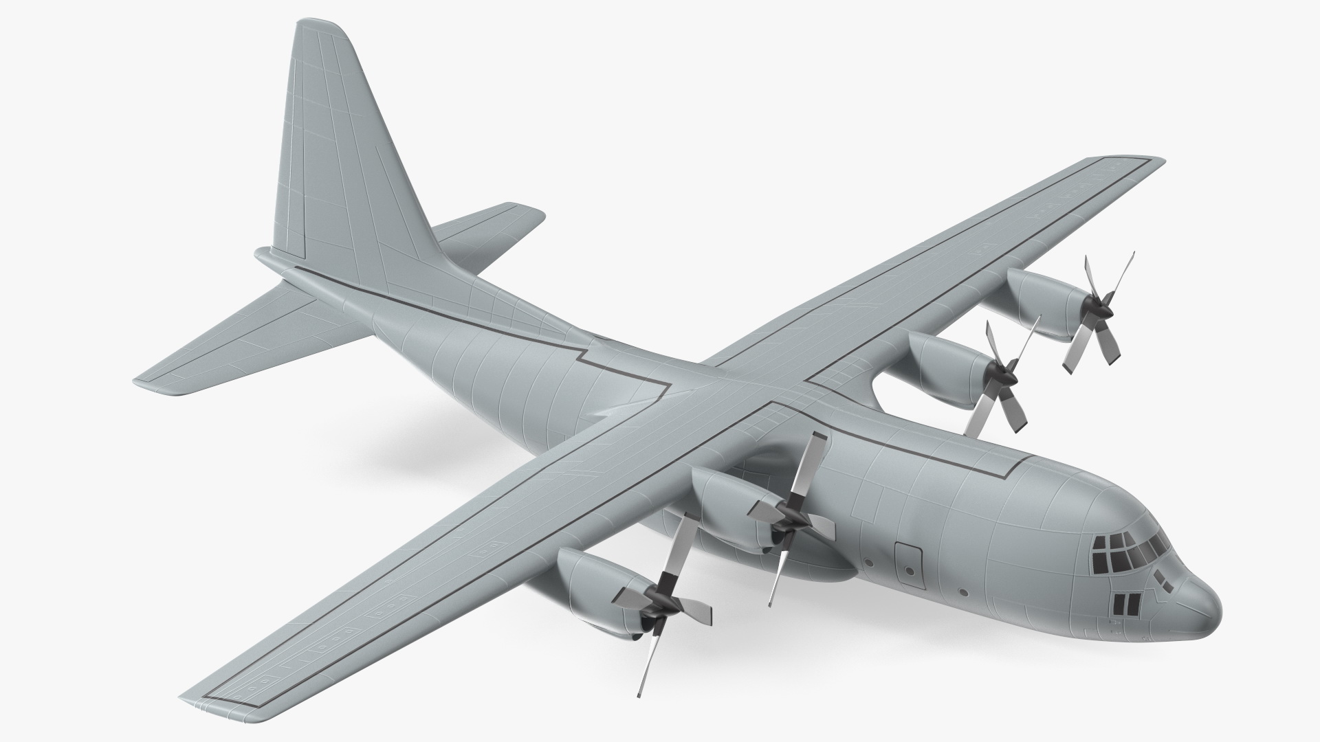 Turboprop Military Transport Aircraft Scale Model 3D model