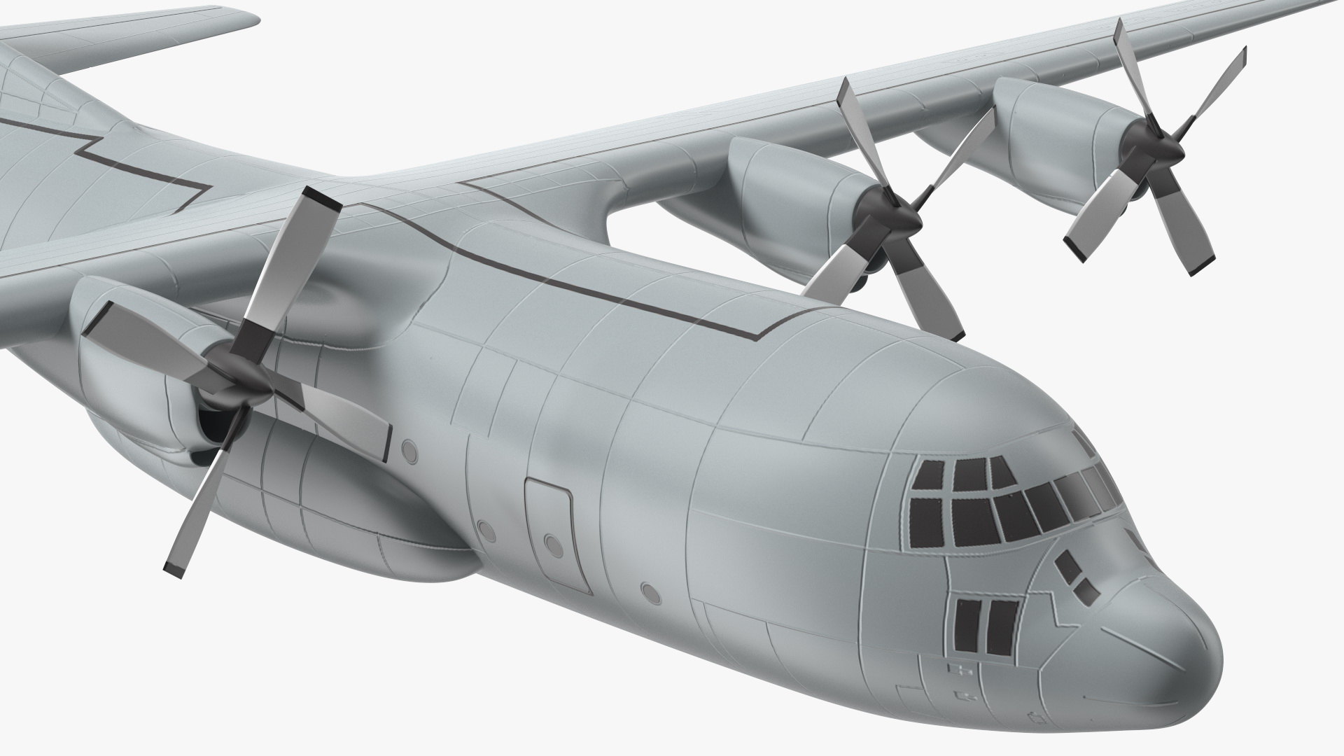 Turboprop Military Transport Aircraft Scale Model 3D model