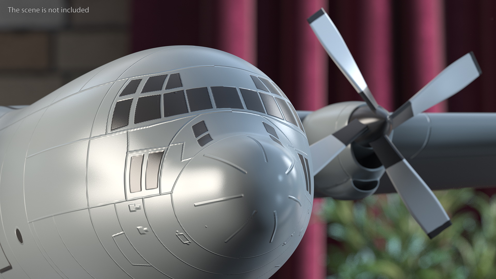 Turboprop Military Transport Aircraft Scale Model 3D model