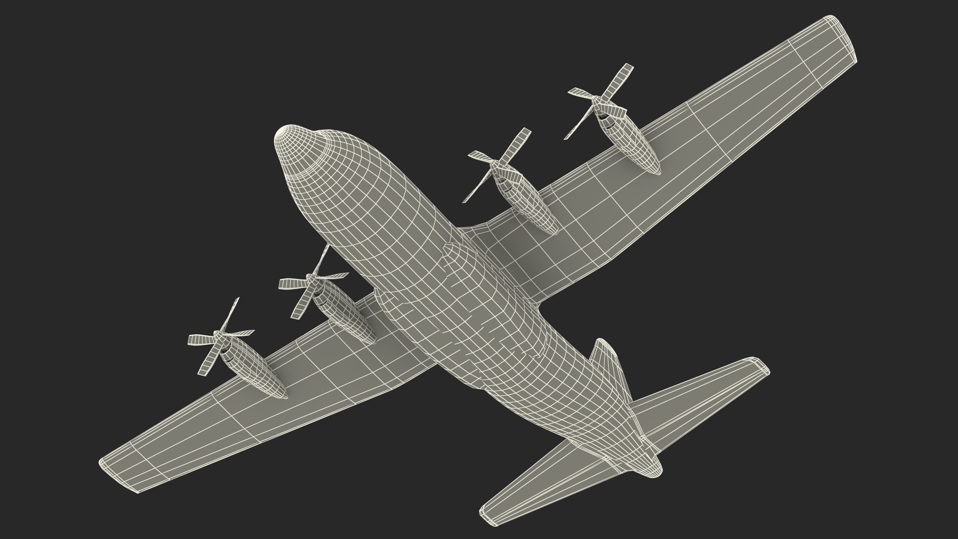 Turboprop Military Transport Aircraft Scale Model 3D model