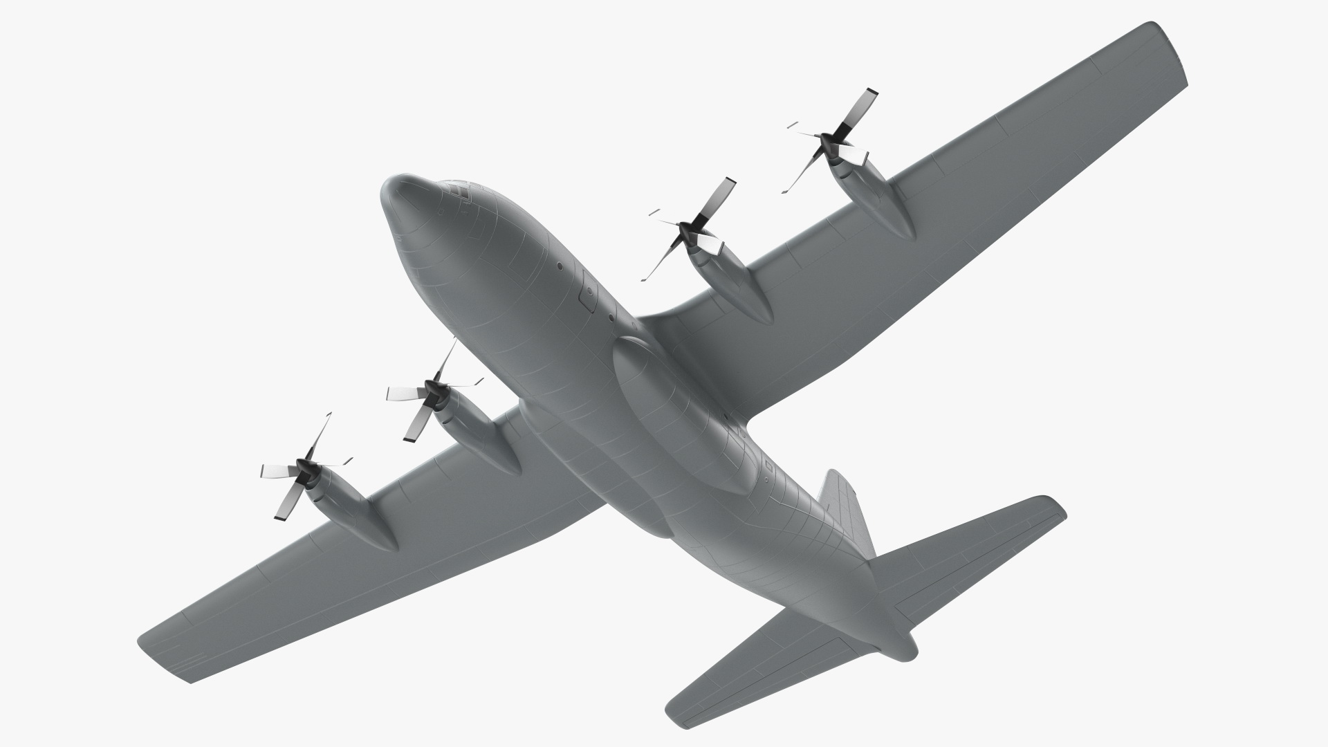 Turboprop Military Transport Aircraft Scale Model 3D model